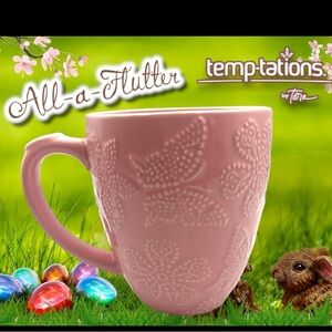Temp-tations Pink All a Flutter Butterfly Mug Spring Easter